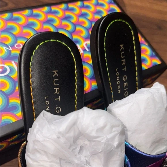 Kurt Geiger Purple and Pink Sandals with Fluffy Fur - Picture 5 of 5